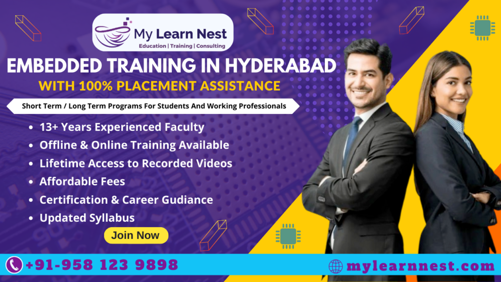 Embedded Systems Training in Hyderabad, Embedded Training in Hyderabad, Embedded Systems Course in Hyderabad, Embedded Course in Hyderabad