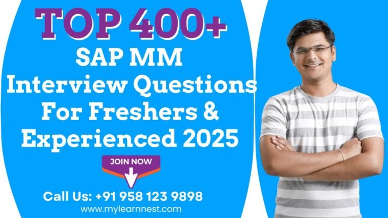 SAP MM 400 Interview Questions and Answers - MyLearnNest