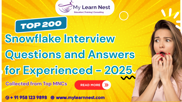 Snowflake Interview Questions and Answers for Experienced - 2025