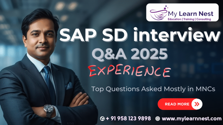 SAP SD Interview Q&A For Experienced in 2025