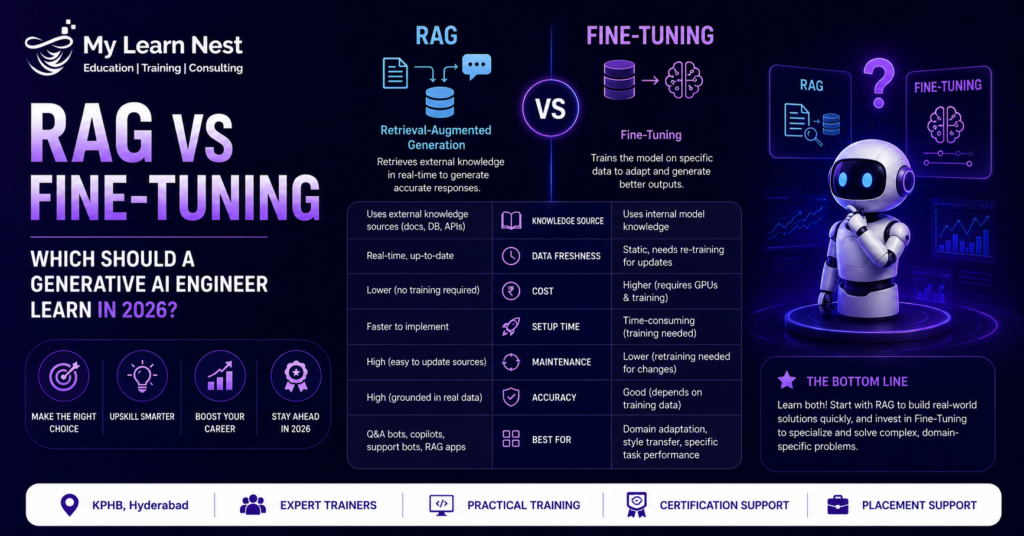 RAG vs Fine Tuning for Generative AI Engineers 2026