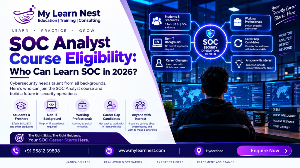 SOC Analyst Course in Hyderabad with Placement Assistance 2026